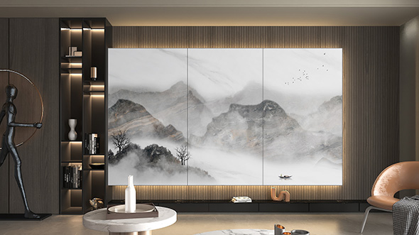 大理石背景墻應(yīng)用